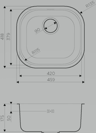 Мойка для кухни Omoikiri Natori 4993789