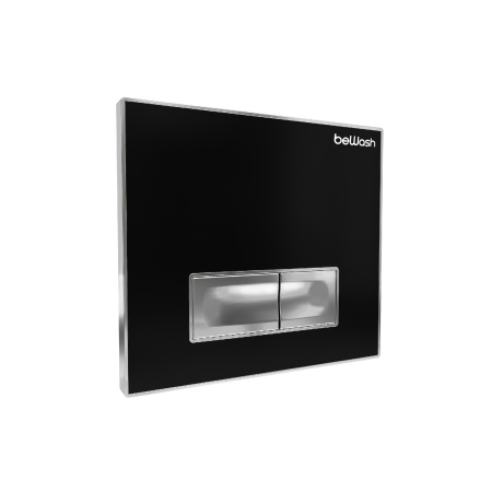 Кнопка смыва для инсталляций beWash Vago P05BC, Черное стекло/Хром 500RZVP0500SYC000001