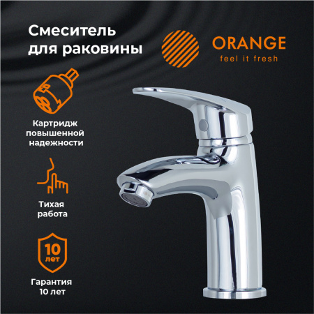 Смеситель для раковины однорычажный Orange Alfi M18-021cr хром