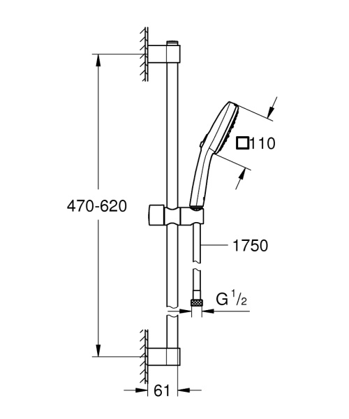 Душевой гарнитур III Grohe Tempesta Cube 27786 003 (27786003) Душевой гарнитур III Grohe Tempesta Cube 27786 003 (27786003)