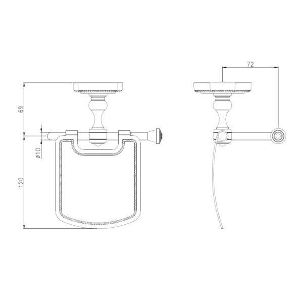 Держатель туалетной бумаги Bronze de Luxe ROYAL R25003