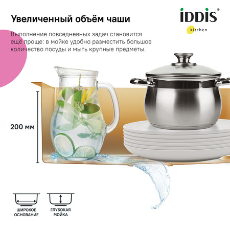 Мойка IDDIS 745*440 Edifice (EDI75G2i77)