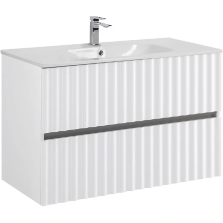 База под раковину Art&Max Еlegant AM-ELEGANT-900-2C-SO-BM-LED Белый матовый