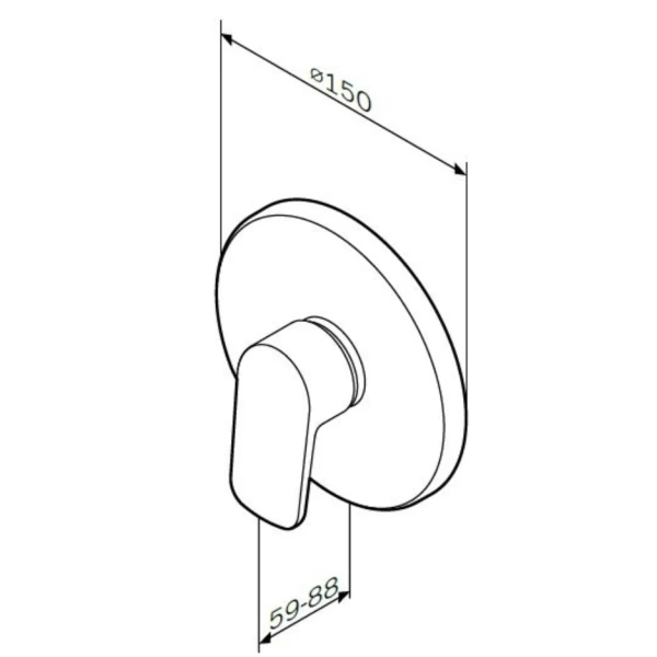 Смеситель для душа, монтируемый в стену AM.PM Spirit F7075000 хром