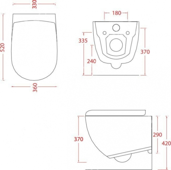 Унитаз подвесной Artceram File FLV001 15 00 go без сиденья