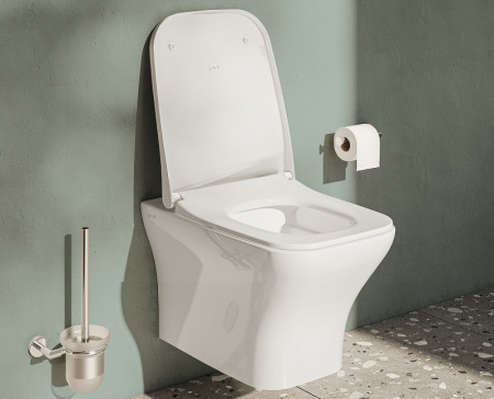 Подвесной унитаз безободковый Vitra Zentrum Square 7484B003-0075 без сиденья