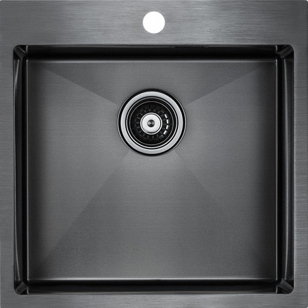 Кухонная мойка Paulmark Velten PM905151-GM вороненая сталь