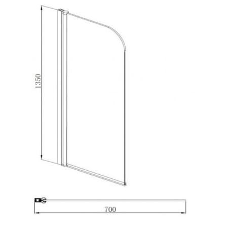 Душевая шторка Bravat Alfa BG070.5110A-1
