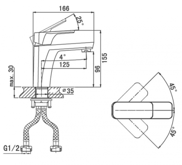 Смеситель для раковины D&K DA1432112