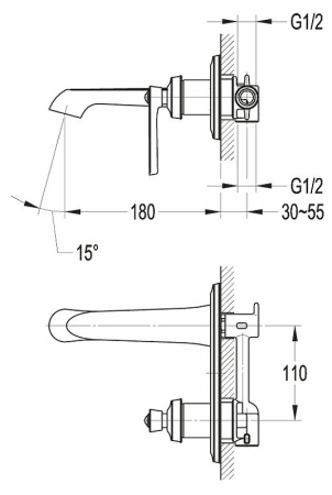 Смеситель для раковины CEZARES LIBERTY-F-BLI-01-W0
