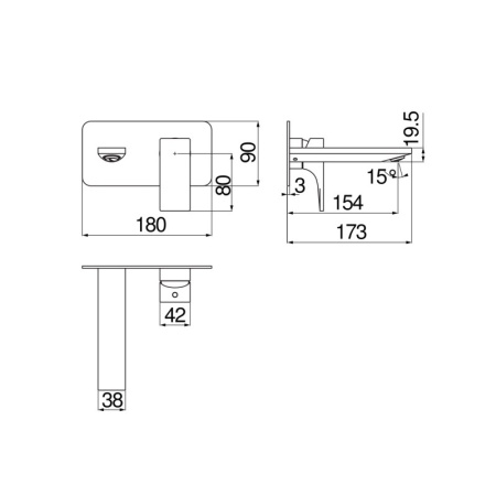 Смеситель для раковины Nobili Seven SE124198/1CR