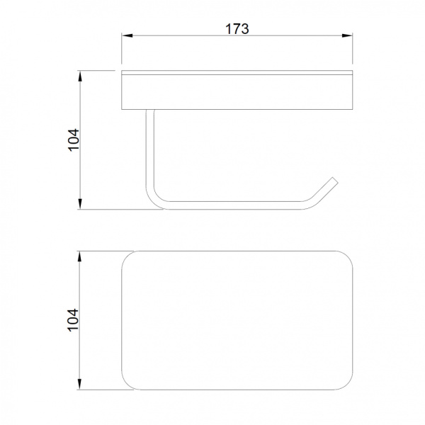 Бумагодержатель с полкой для телефона ABBER Westen AA1730G золото