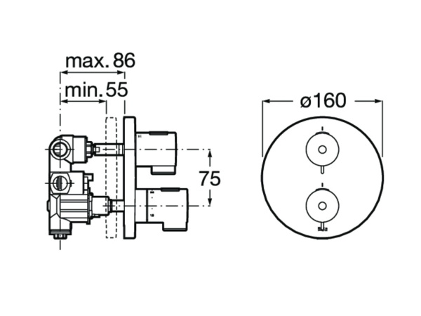 Смеситель для ванны Roca без излива T-500 5A2K18C00