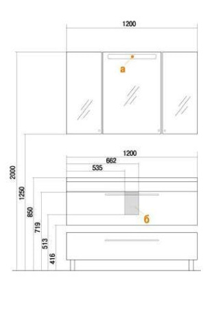 Тумба с раковиной Акватон Мадрид 120 1A1136K0MA940
