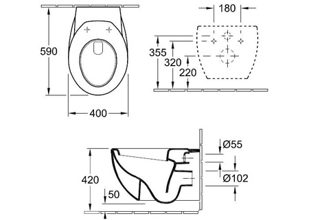 Унитаз подвесной Villeroy&Boch Aveo New Generation 661210R2