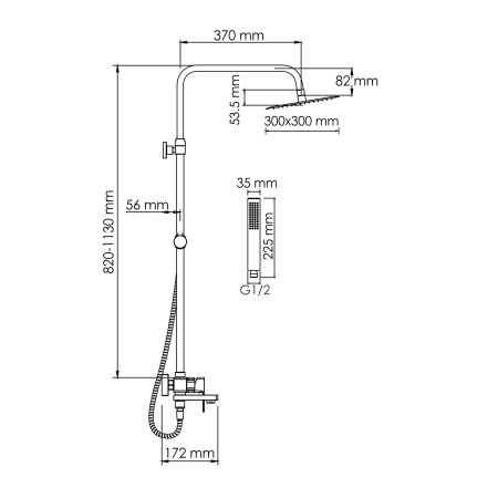 Душевая система WasserKraft A177.118.103.010.CH