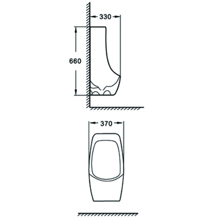 Писсуар подвесной beWash BKURT000330