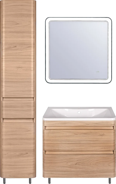 Пенал напольный с бельевой карзиной Style Line Атлантика 35 СС-00002228 левая