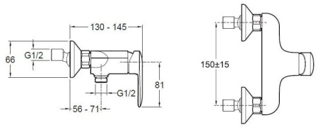 Смеситель для душа Jacob Delafon Kumin E99463-CP
