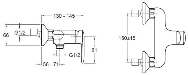 Смеситель для душа Jacob Delafon Kumin E99463-CP Смеситель для душа Jacob Delafon Kumin E99463-CP