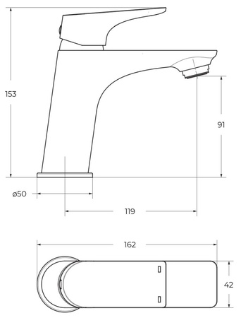 Смеситель для раковины BelBagno MARINO-LVM-CRM-W0