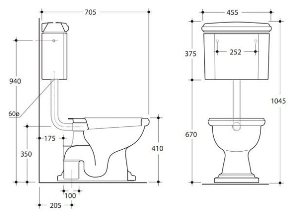 Механизм слива для сливного бачка Kerasan 750490 сr