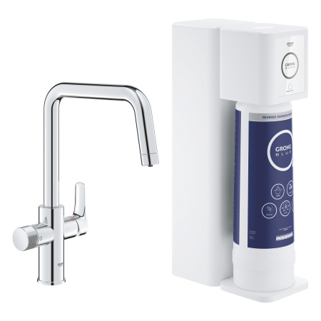 Комплект очистки воды по технологии обратного осмоса GROHE Blue Pure Eurosmart 30586000, хром