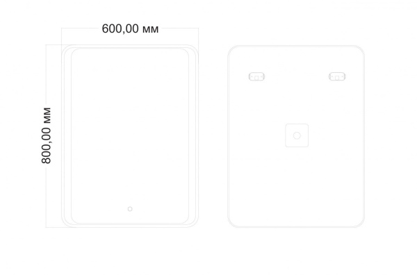 Зеркало с подсветкой Art&Max ELEGANT AM-Ele-600-800-DS-F