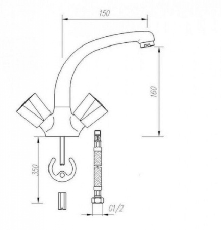Смеситель для мойки MOFEM KOMETA 142-1563-20