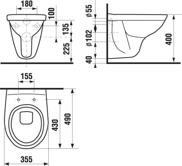 Унитаз подвесной Jika Dino 8213770000001