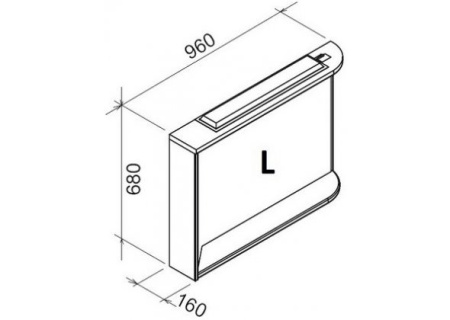 Зеркало Ravak Rosa M 96 L X000000324