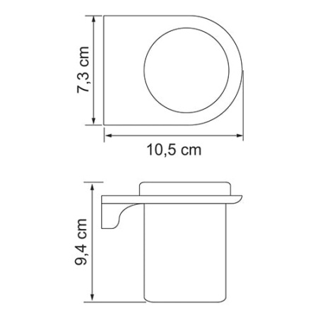 Стакан для зубных щеток одинарный WasserKRAFT Kammel K-8328