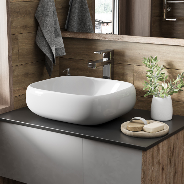 Раковина накладная (45х40) Grossman Falcon GR-3053, белый