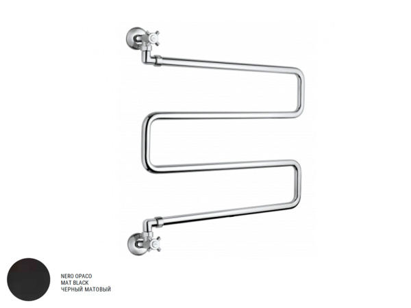 Полотенцесушитель водяной Margaroli Vento 400SPNO матовый черный
