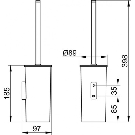 Туалетный ершик Keuco Moll 12764010100