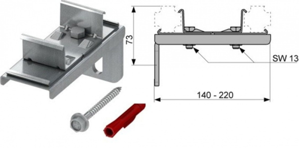 Крепление для профиля TECE 9030011