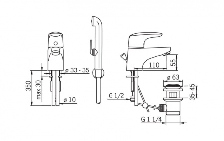 Cмеситель для умывальника Oras Vega 1806