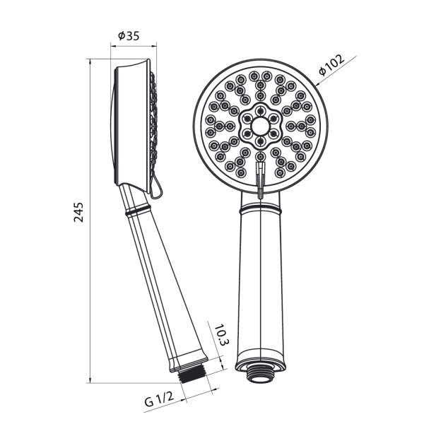 Лейка для душа бронза IDDIS Oldie (OLD3F02i18)