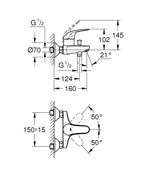 Смеситель для ванны Grohe Euroeco 32743 000 (32743000) Смеситель для ванны Grohe Euroeco 32743 000 (32743000)