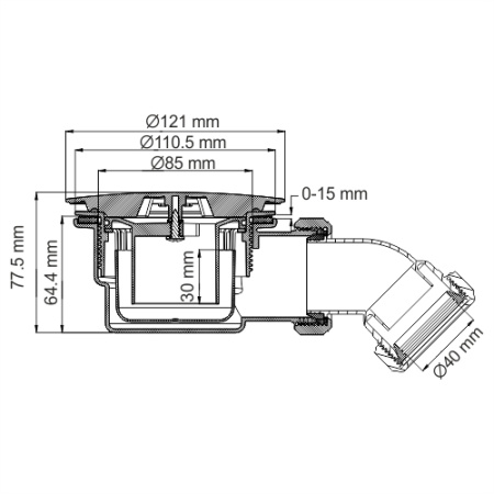 Сифон для поддонов серии Berkel WasserKRAFT Berkel D210