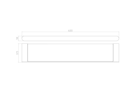 Стеклянная полка для ванной WONZON & WOGHAND CARBON, черный WW-7727