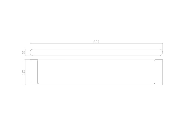 Стеклянная полка для ванной WONZON & WOGHAND CARBON, черный WW-7727