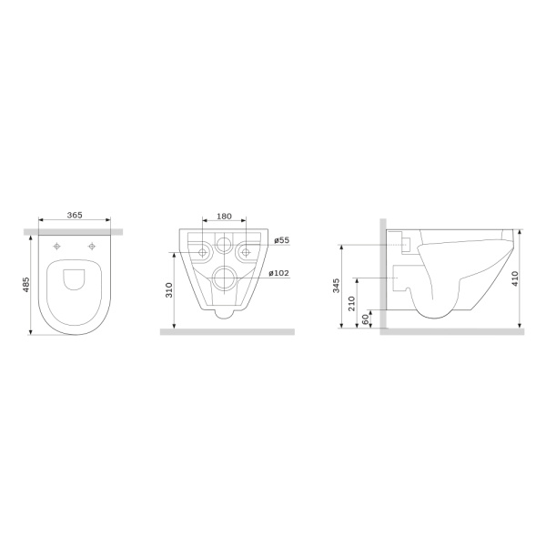 Подвесной унитаз безободковый с сиденьем микролифт Am.Pm Spirit V2.0 C701700MWSC