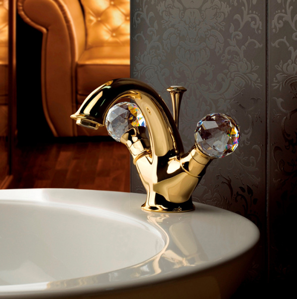 Смеситель для раковины Webert Karenina KA700102010, золото