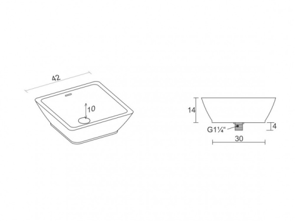 Раковина Riho Avella (42х42х14) W016001105