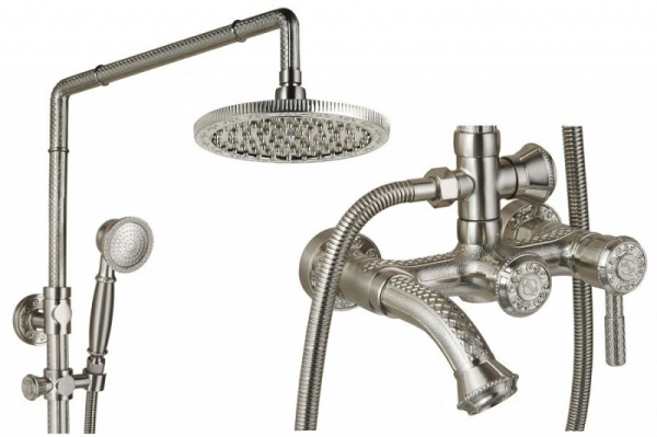 Душевая система с изливом Zorg A 201DS-SL серебро