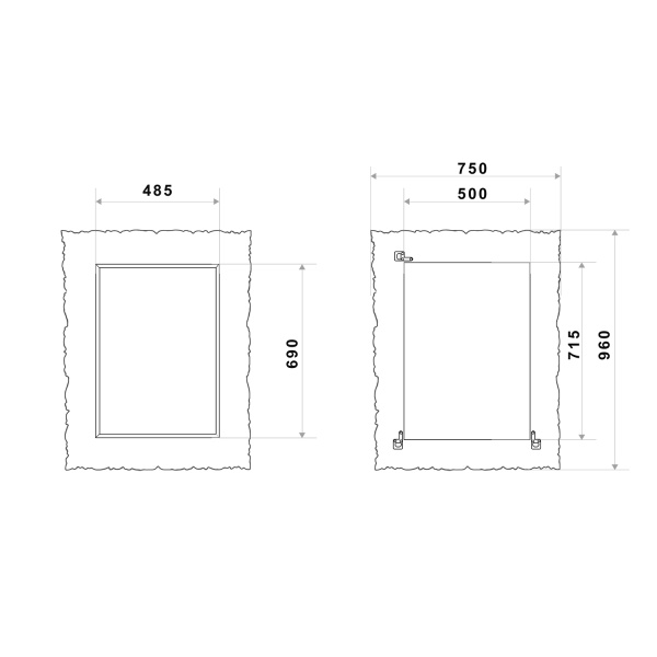 Зеркало (75x96) Continent Верди Б081