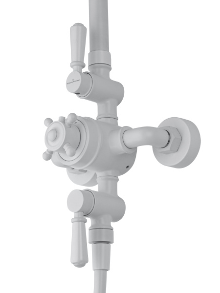 Душевая система с термостатом WONZON & WOGHAND RETRO, белый матовый WW-B3041-MW