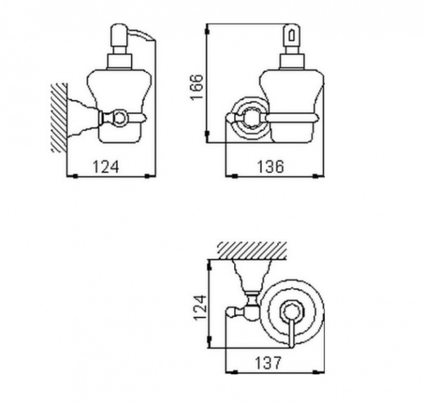 Дозатор для жидкого мыла Huber Croisette 4024.01H.DO