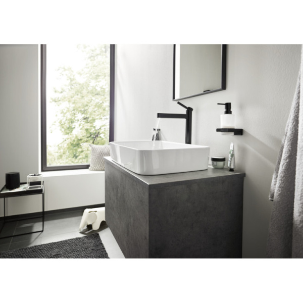 Диспенсер для жидкого мыла Hansgrohe AddStoris 41745670, матовый черный